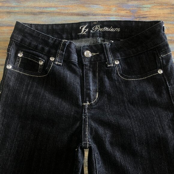 JZ Premium Jeans Skinny Low Rise Faux Rhinestone Embellished Womens Size 5 - Picture 3 of 15
